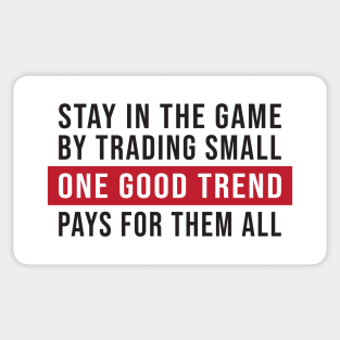 Trend Following Trading Strategy Quote: Inspirational Investment Tips Sticker